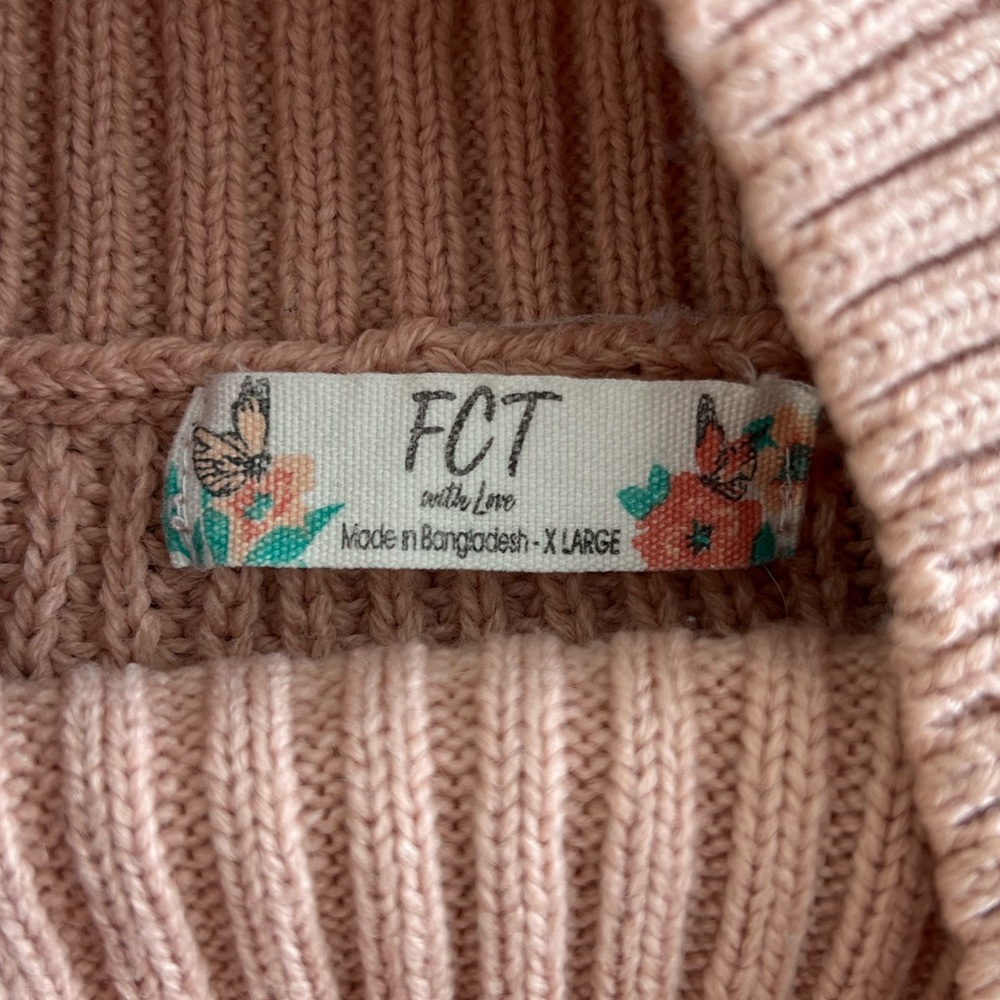 Colorblock cropped knit sweater - Picture 3 of 4